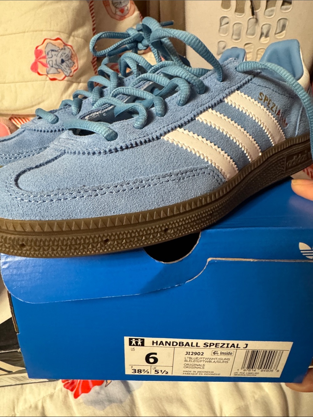 adidas Handball spezial  J in Light Blue kids sizing